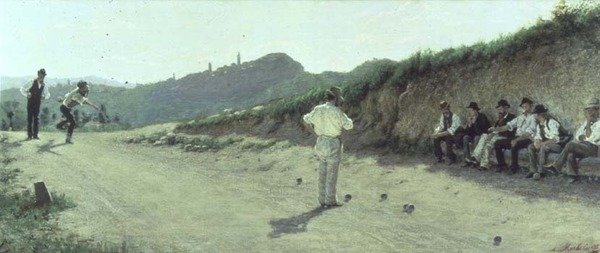 El juego de la bocha de Angelo Morbelli