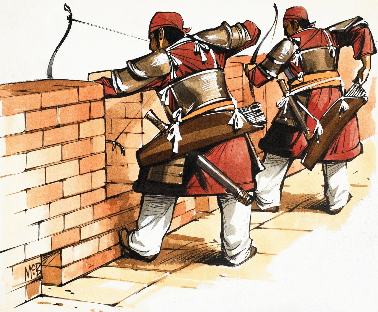 Arqueros en la muralla de Angus McBride