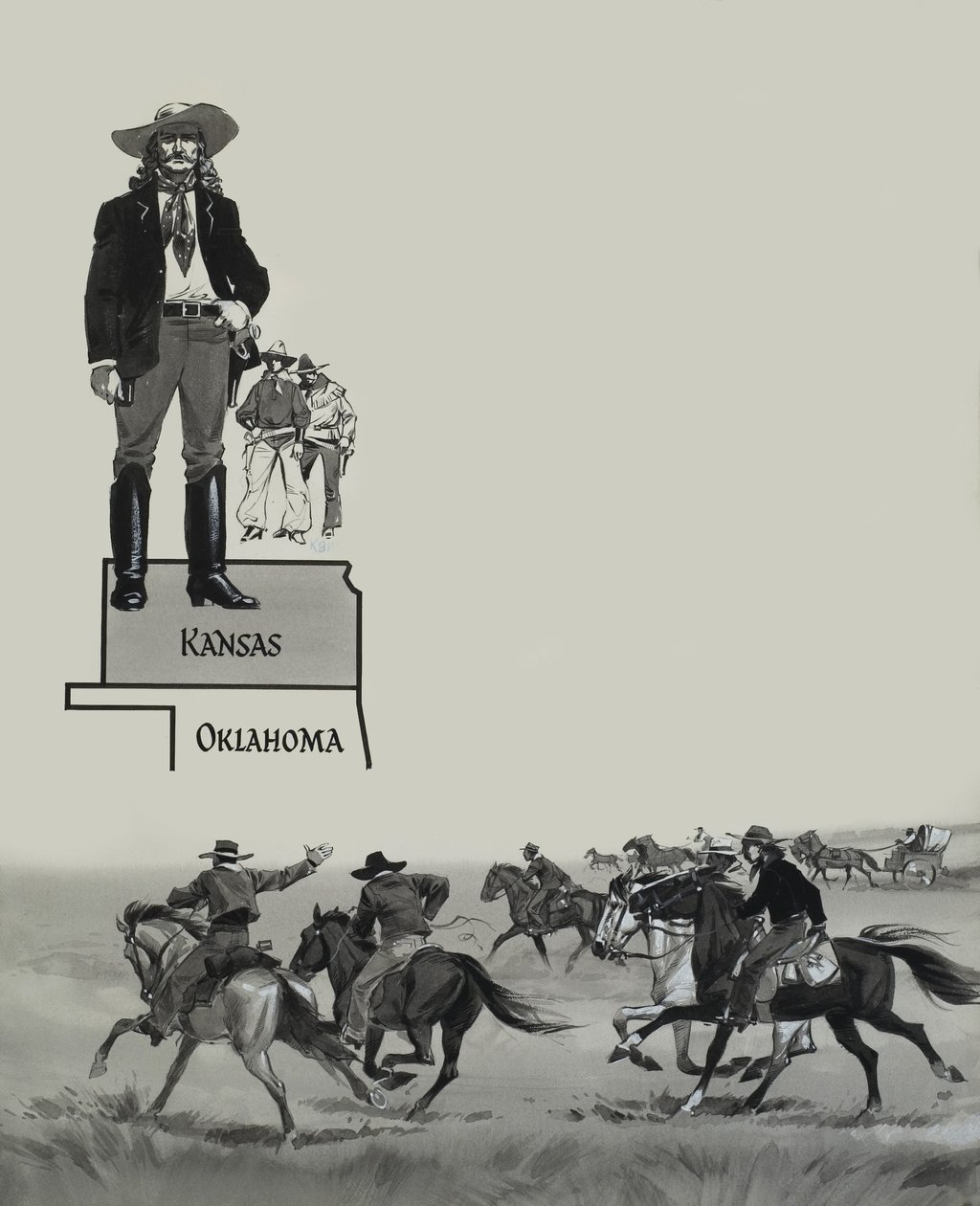 Jinetes en Kansas de Angus McBride
