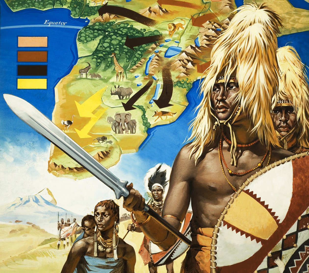 La tribu Masai de África de Angus McBride