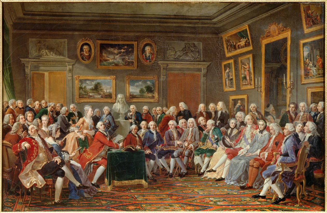 El salón de Madame Geoffrin de Anicet Charles Lemonnier