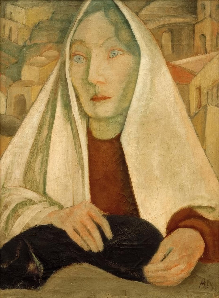 Mujer con gato de Anita Ree