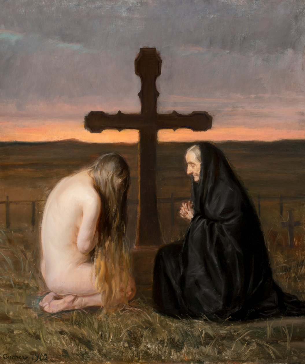 Danés: Sorg Grief de Anna Ancher