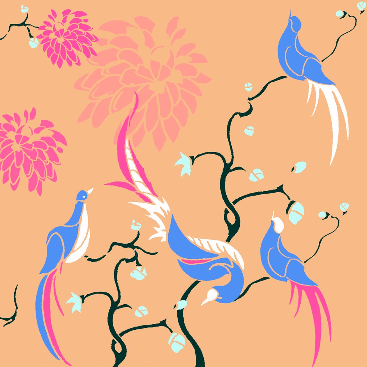 Pájaros en flor de Anna Platts