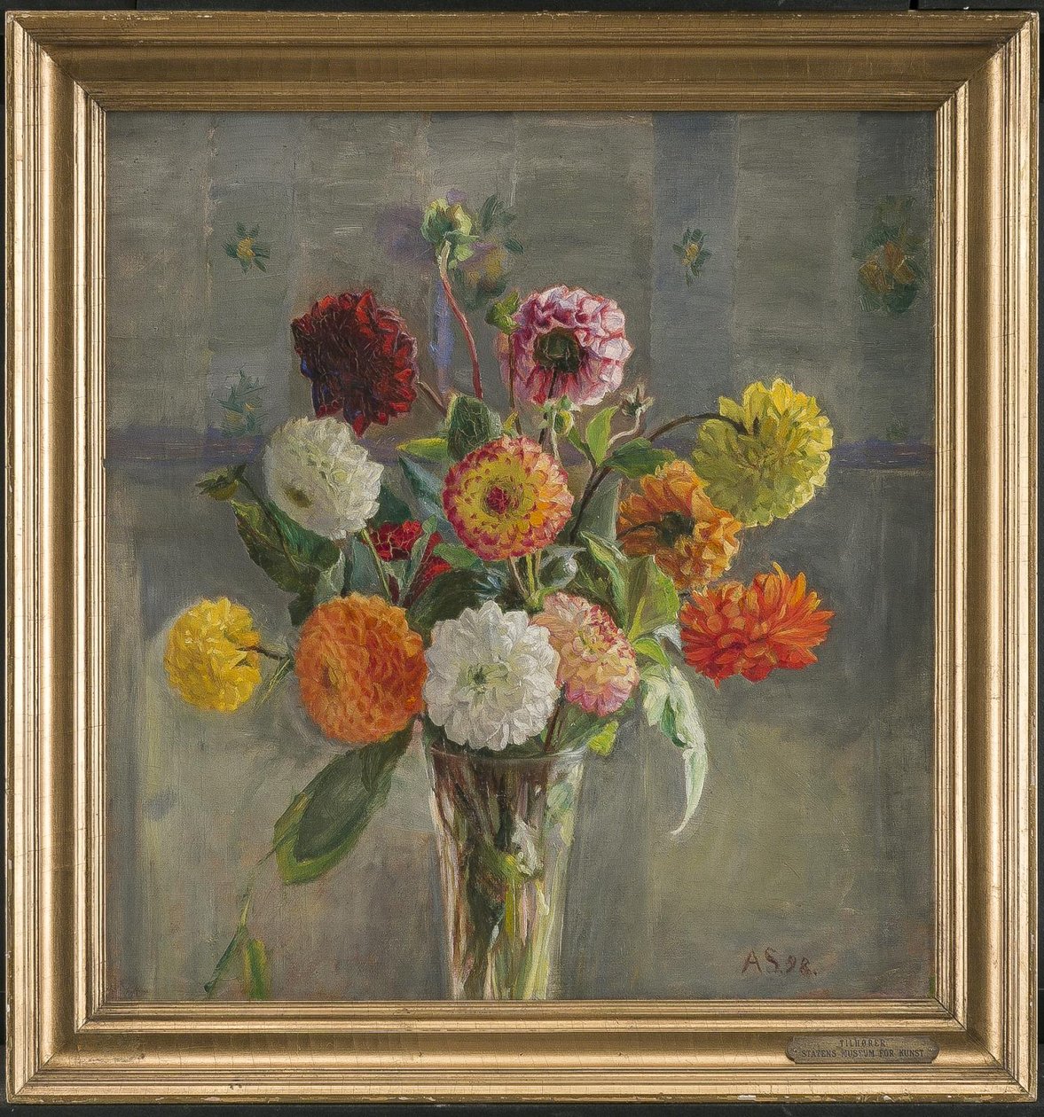 Dalias en un vaso de Anna Syberg