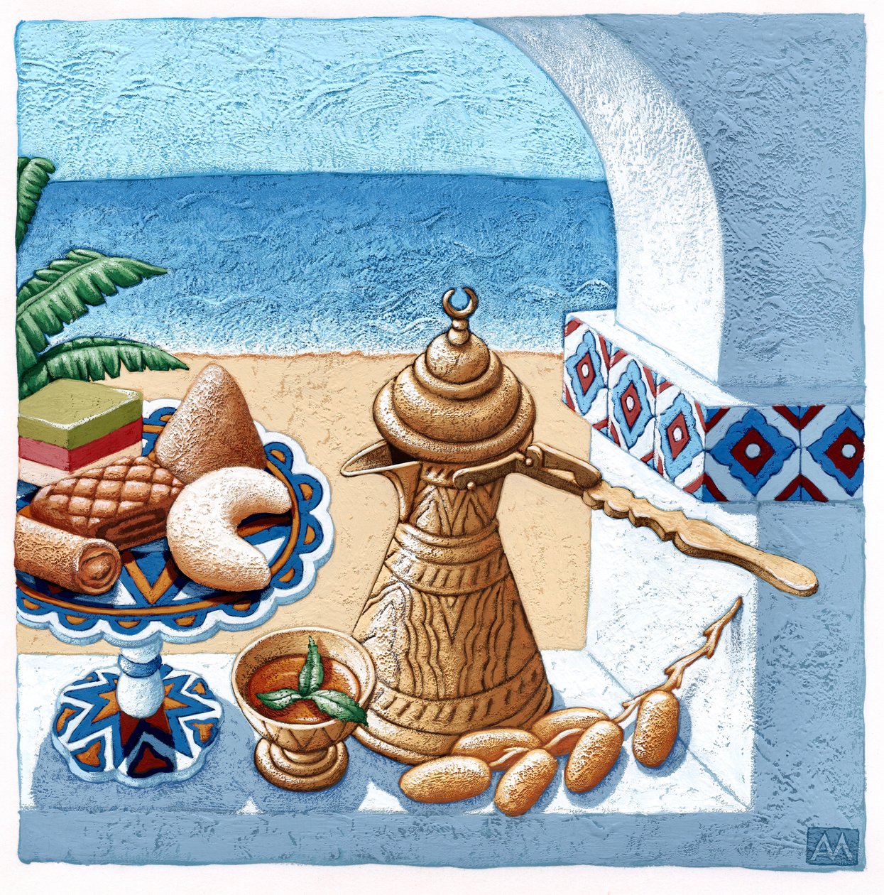 Moroccan delicacies, 2010 (gouache) de Annalisa Morrocco