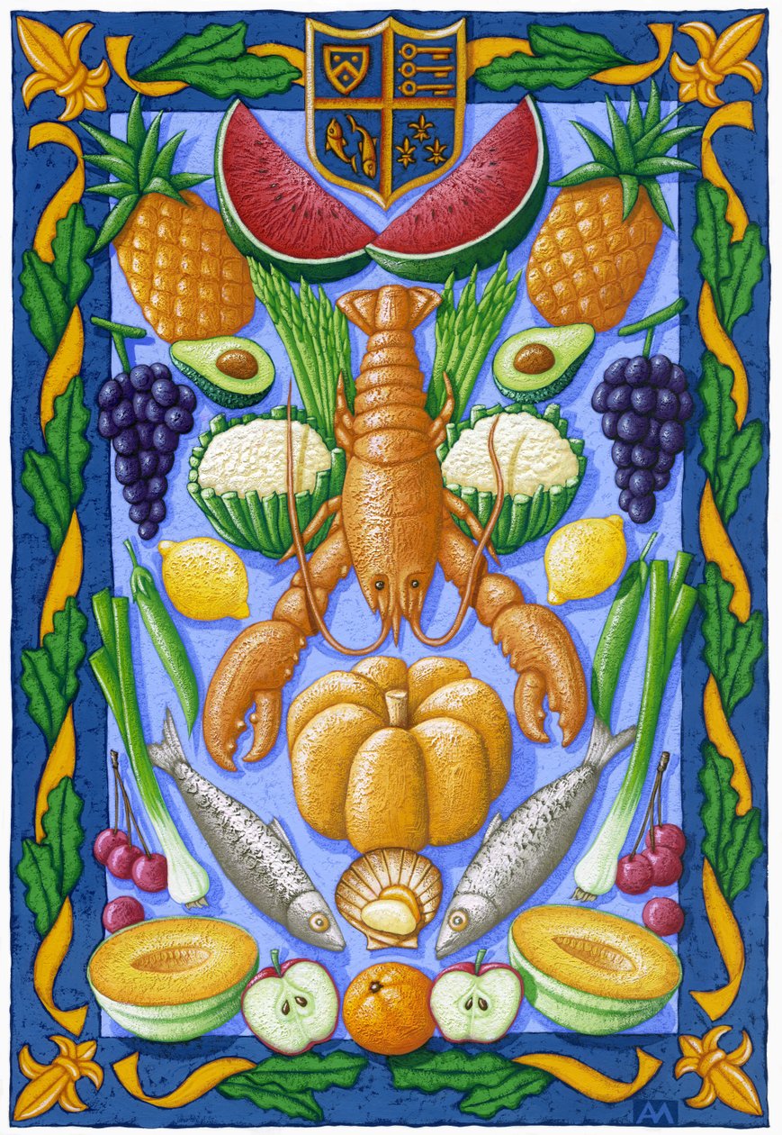 Banquete real, 2011 (gouache) de Annalisa Morrocco