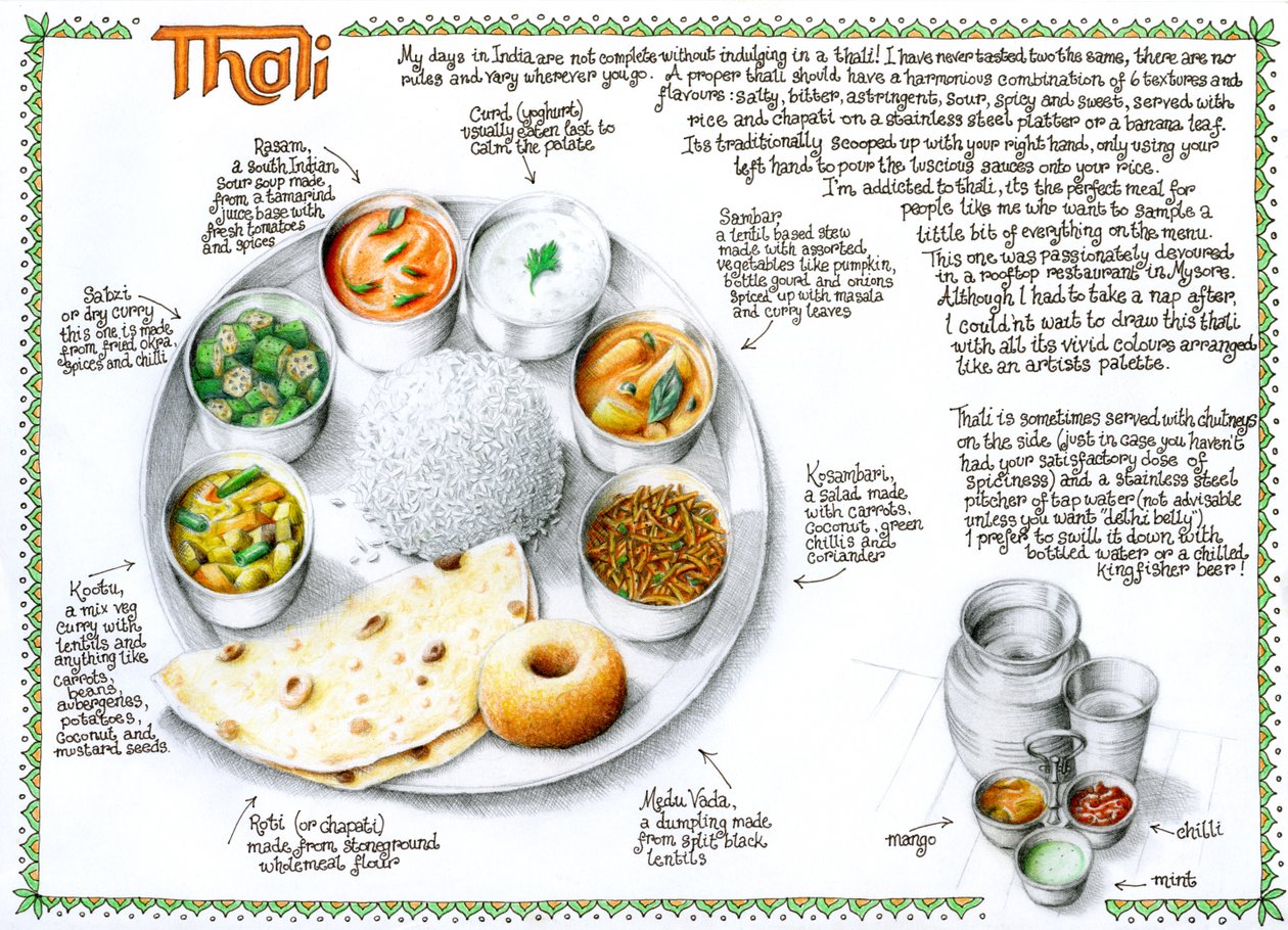 Thali, 2020 (lápiz de color y lápiz) de Annalisa Morrocco