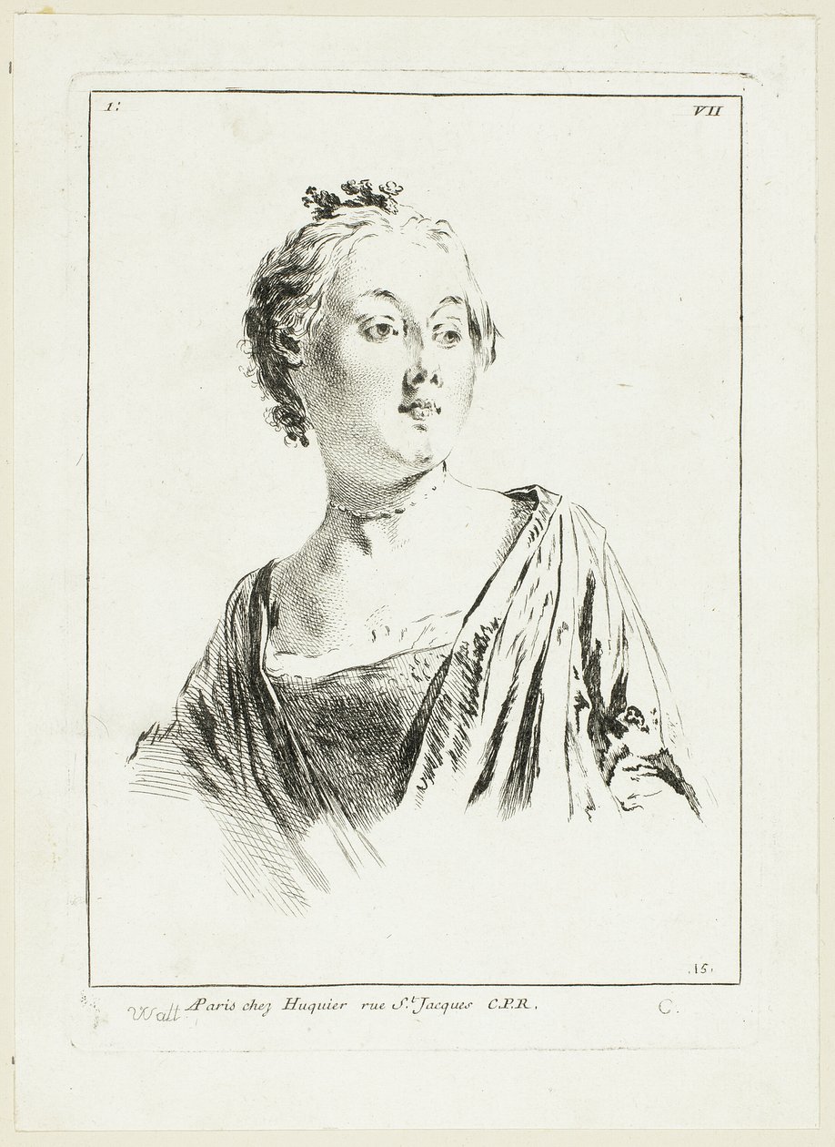 Cabeza de mujer de Anne Claude Philippe Caylus