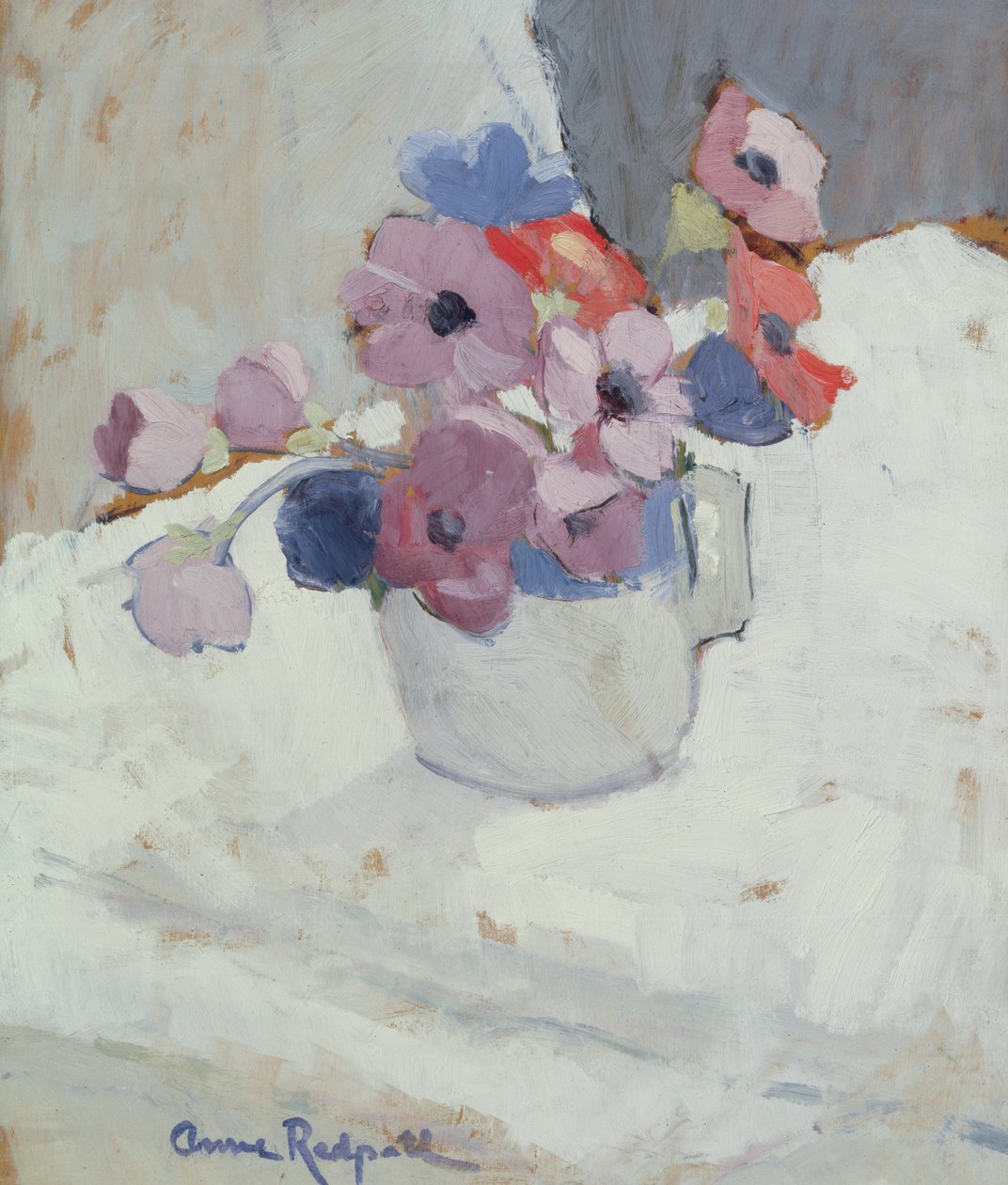 Anémonas, c.1940 (óleo sobre tabla) de Anne Redpath