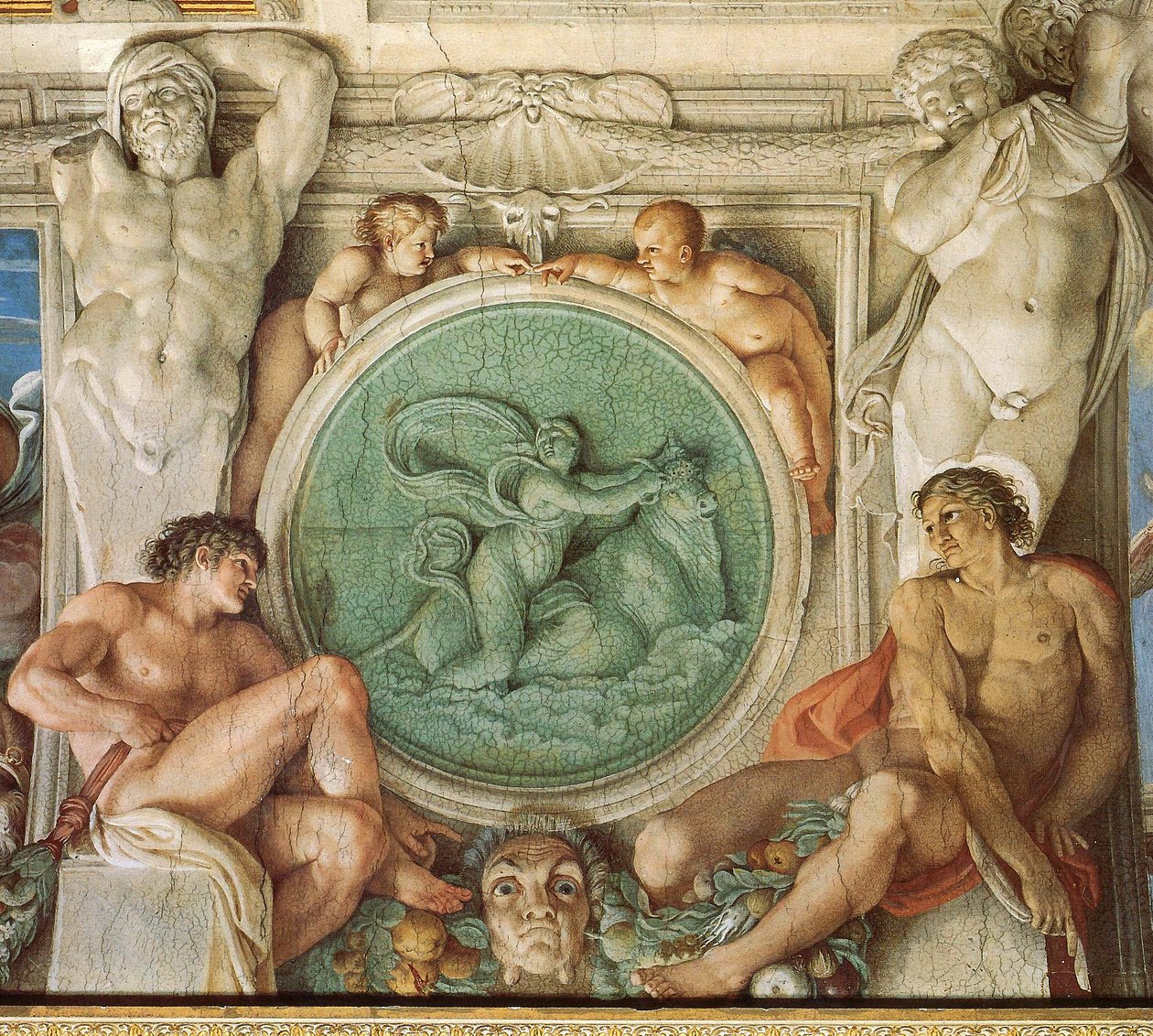 Galería Farnese, detalle del techo de Annibale Carracci