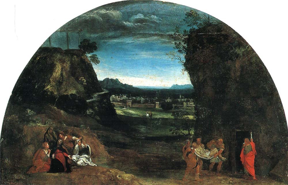 Paisaje con el entierro de Cristo de Annibale Carracci