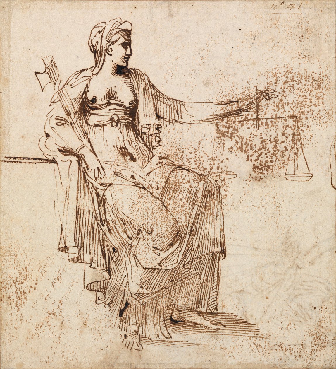 Carracci - Justicia, RCIN 902146 de Annibale Carracci