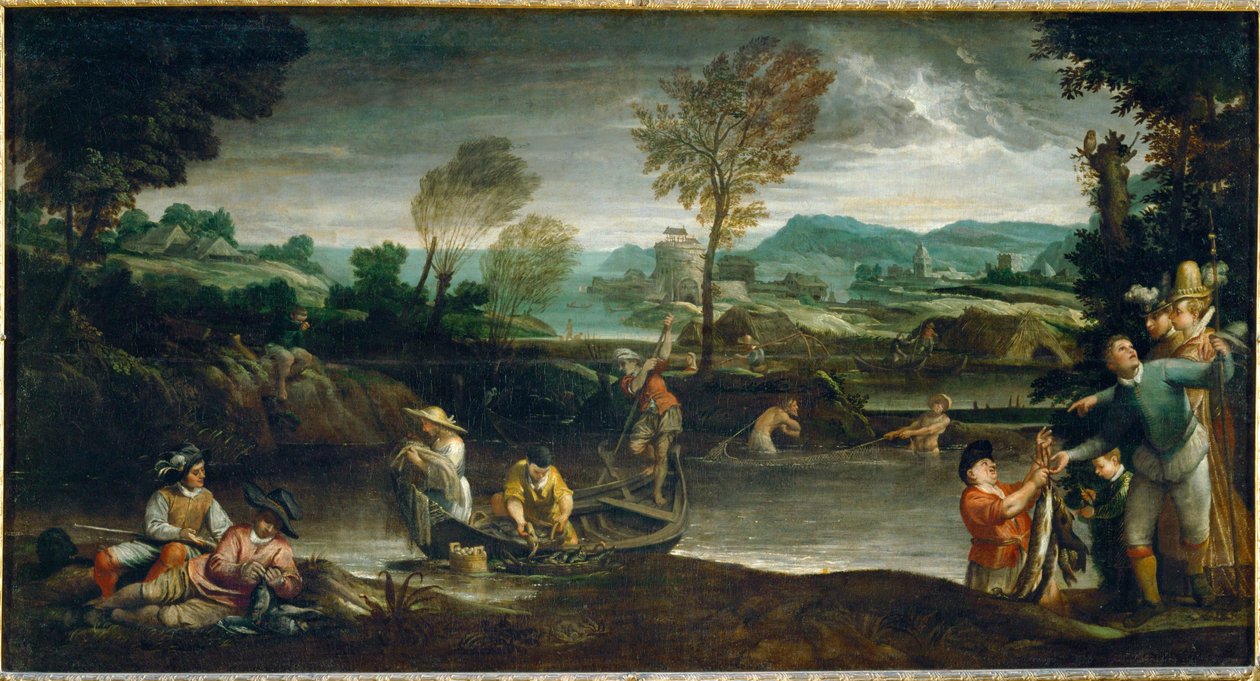 La peche - pesca, colgante a 40-08-05/41 ... de Annibale Carracci