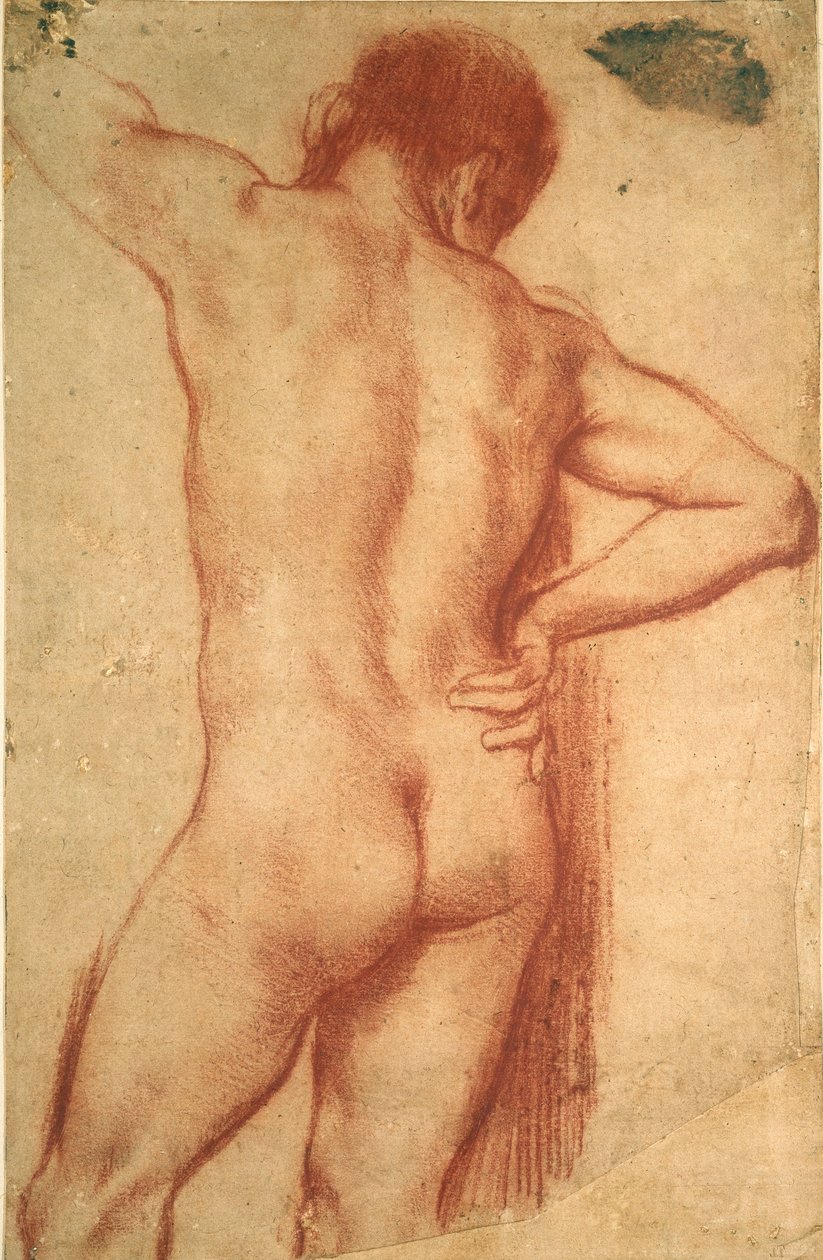 Estudio de un hombre desnudo, siglo XVII de Annibale Carracci
