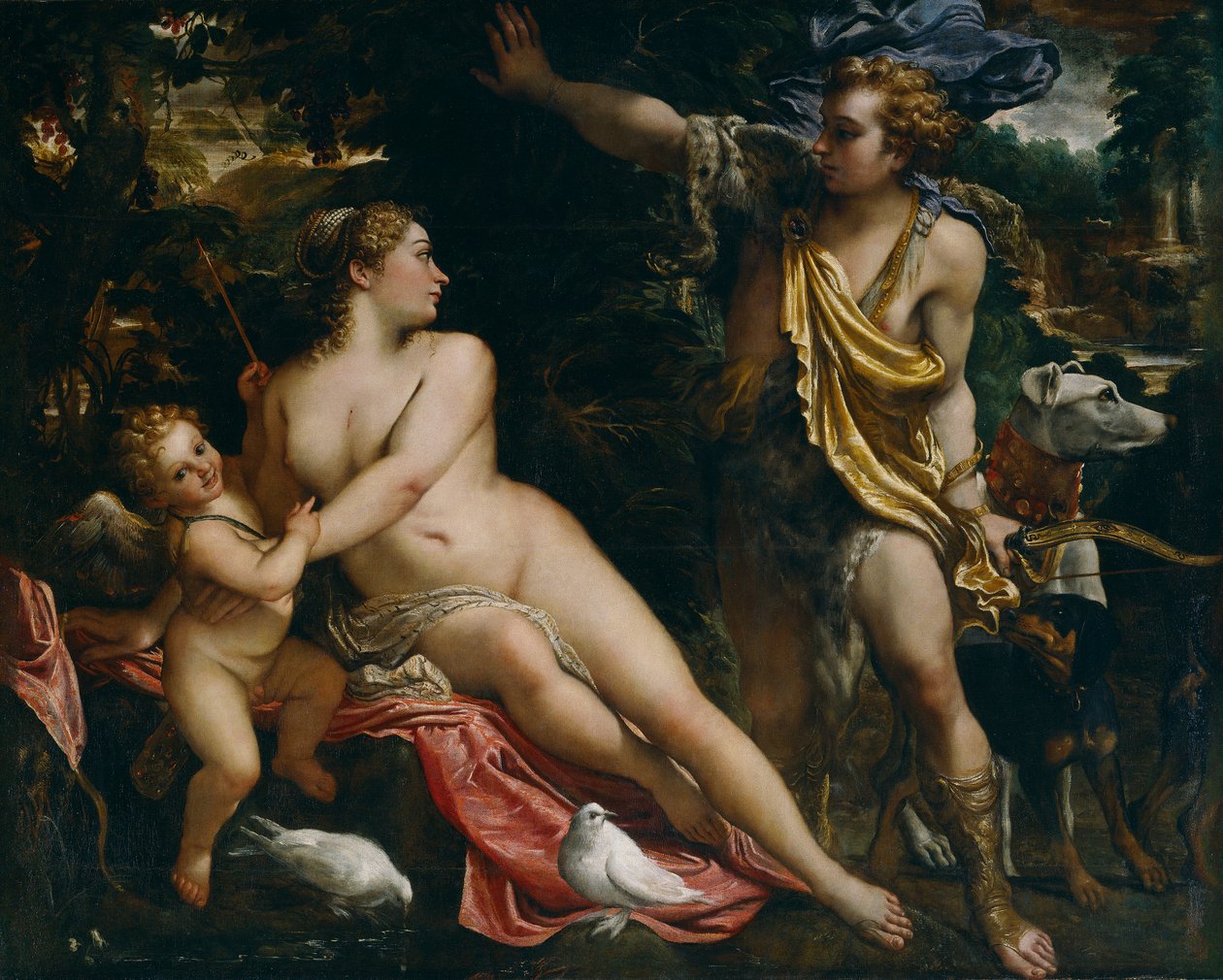 Venus, Adonis y Cupido, c.1590 de Annibale Carracci
