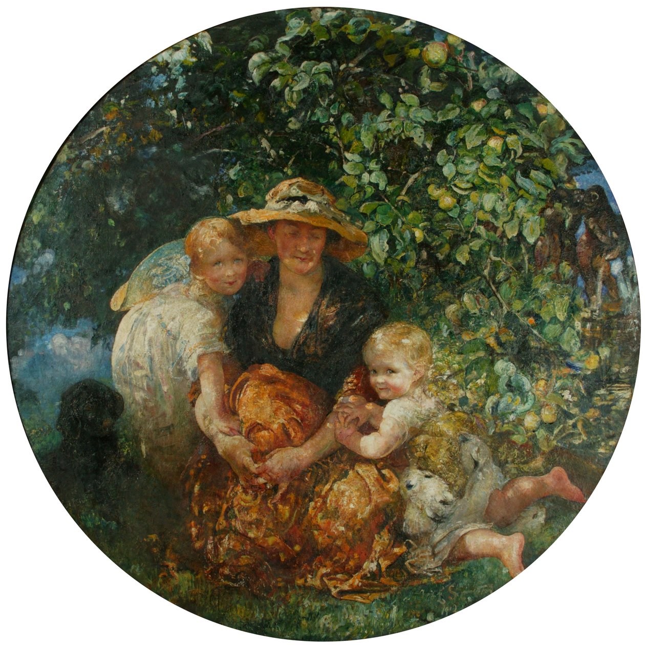 Sra. A Scott-Elliot e hijos de Annie Louisa Swynnerton