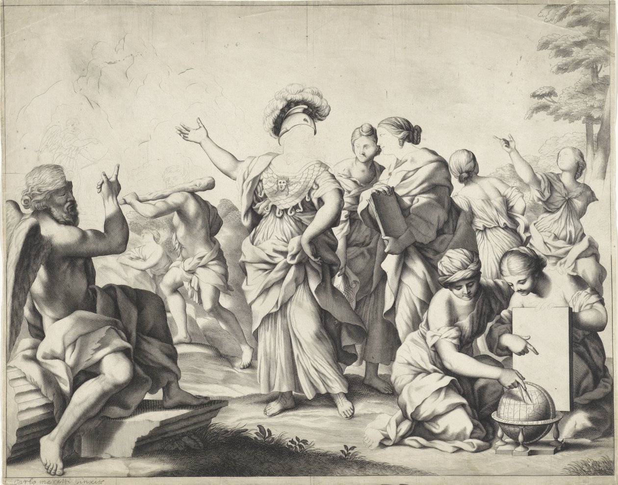 Alegoría con Minerva de Anonymous