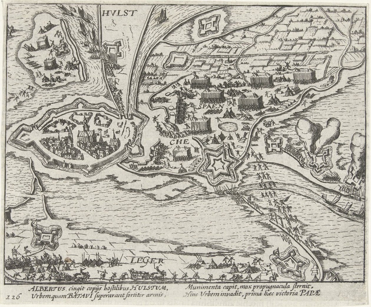 Asedio de Hulst por el Archiduque Albrecht, 1596 de Anonymous