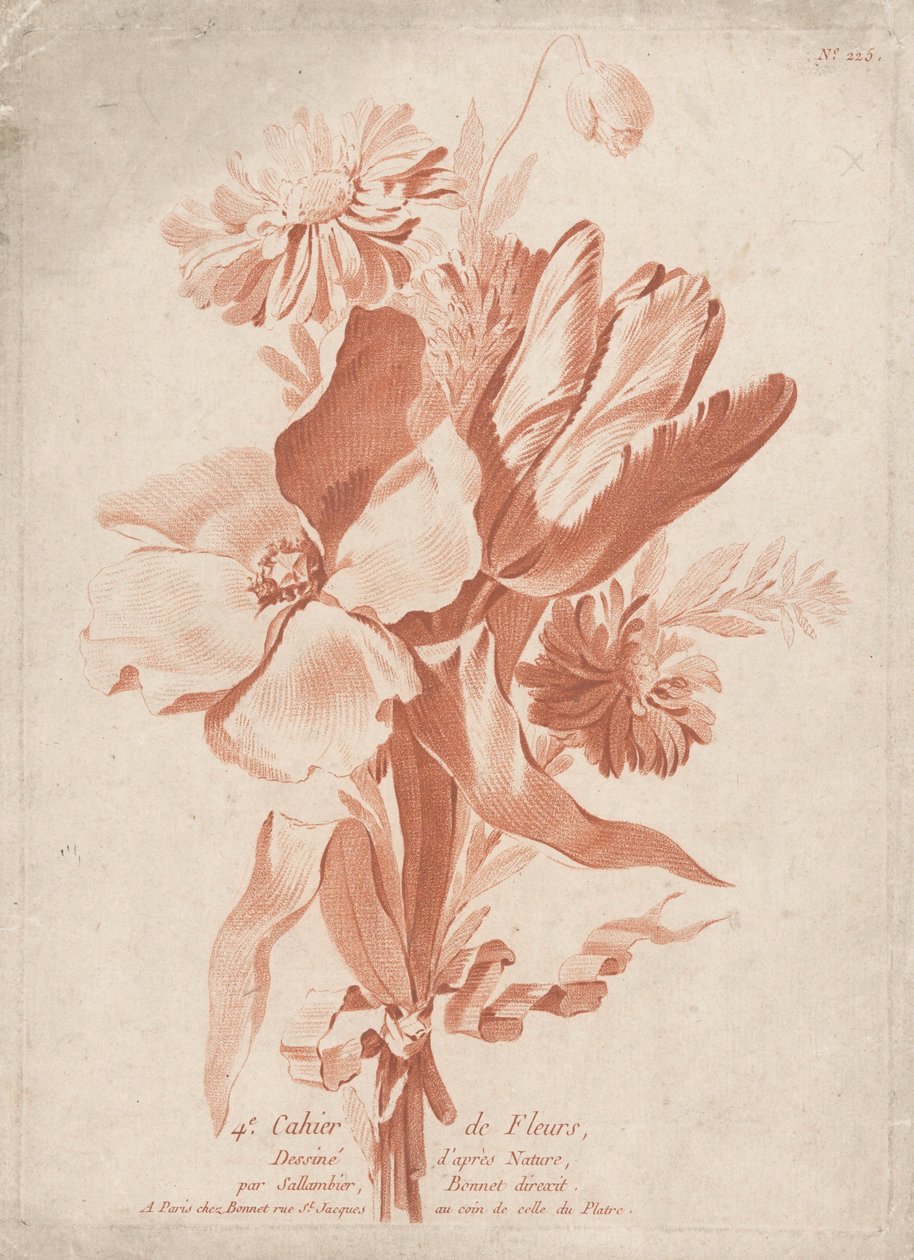 Flores 4.º Cahier de Fleurs (título de la serie sobre el objeto) de Anonymous