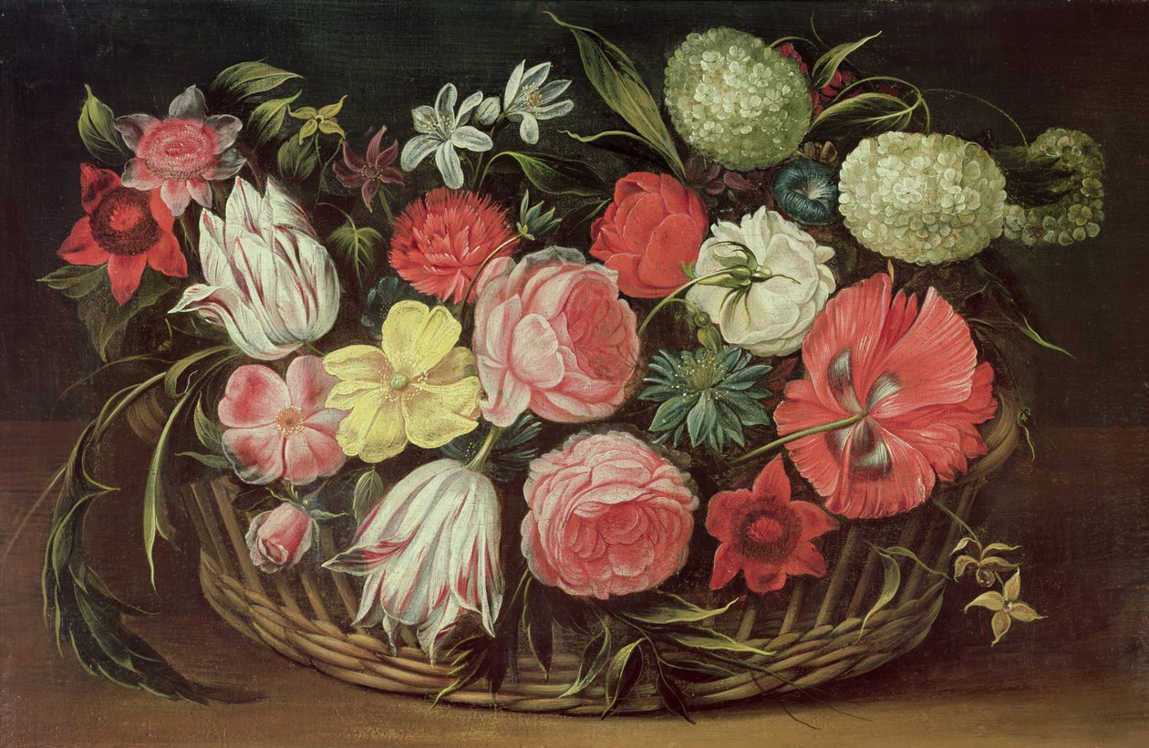 Flores en una canasta de Anonymous