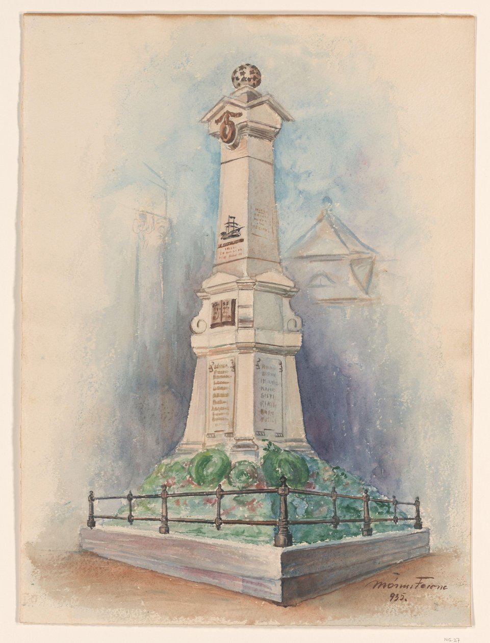 Columna conmemorativa del Almirante M.A. de Ruyter en Debrecen de Anonymous