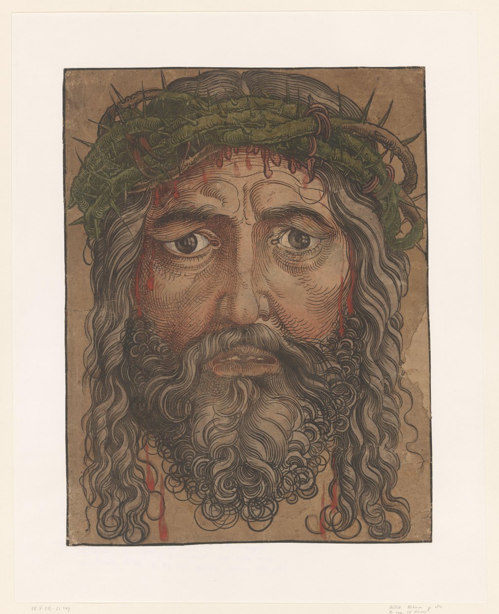 Rostro de Cristo con corona de espinas de Anonymous