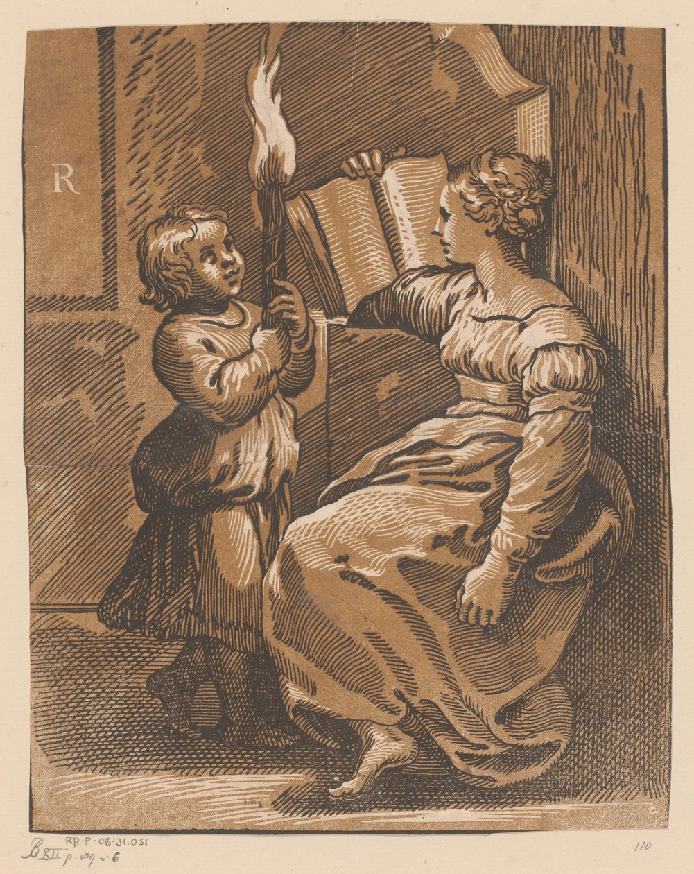Lectura Sibyl con niño de Anonymous