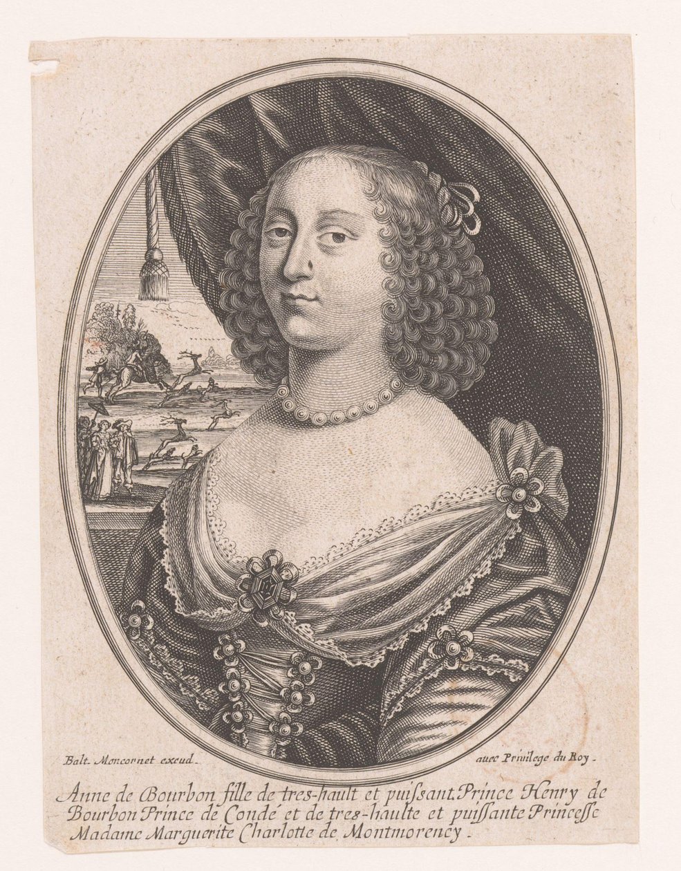 Retrato de Anna Genoveva de Borbón-Condé de Anonymous