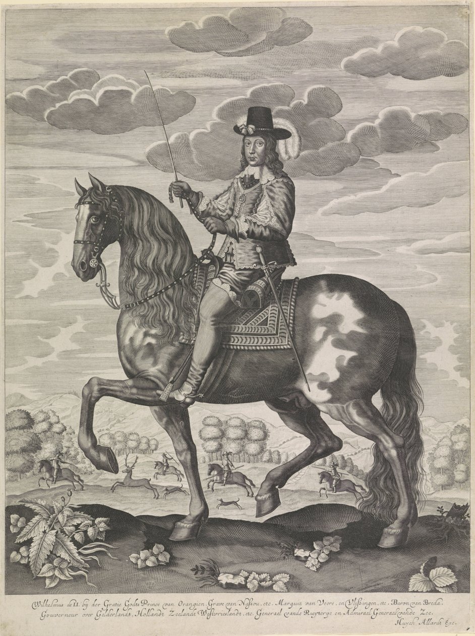 Retrato ecuestre de Guillermo II, Príncipe de Orange de Anonymous