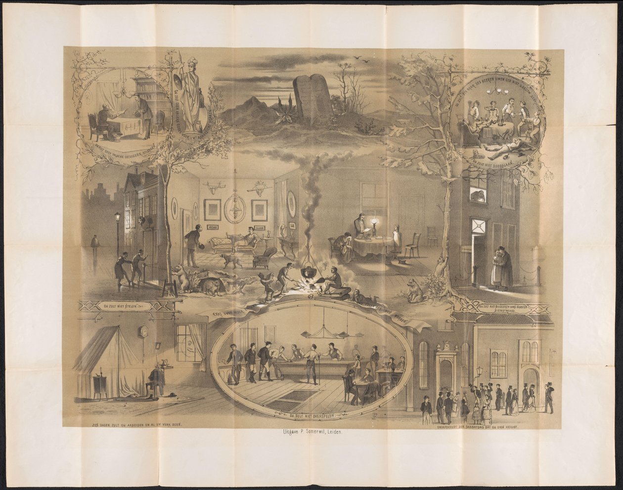 Caricatura en el almanaque estudiantil de Leiden, 1873 de Anonymous