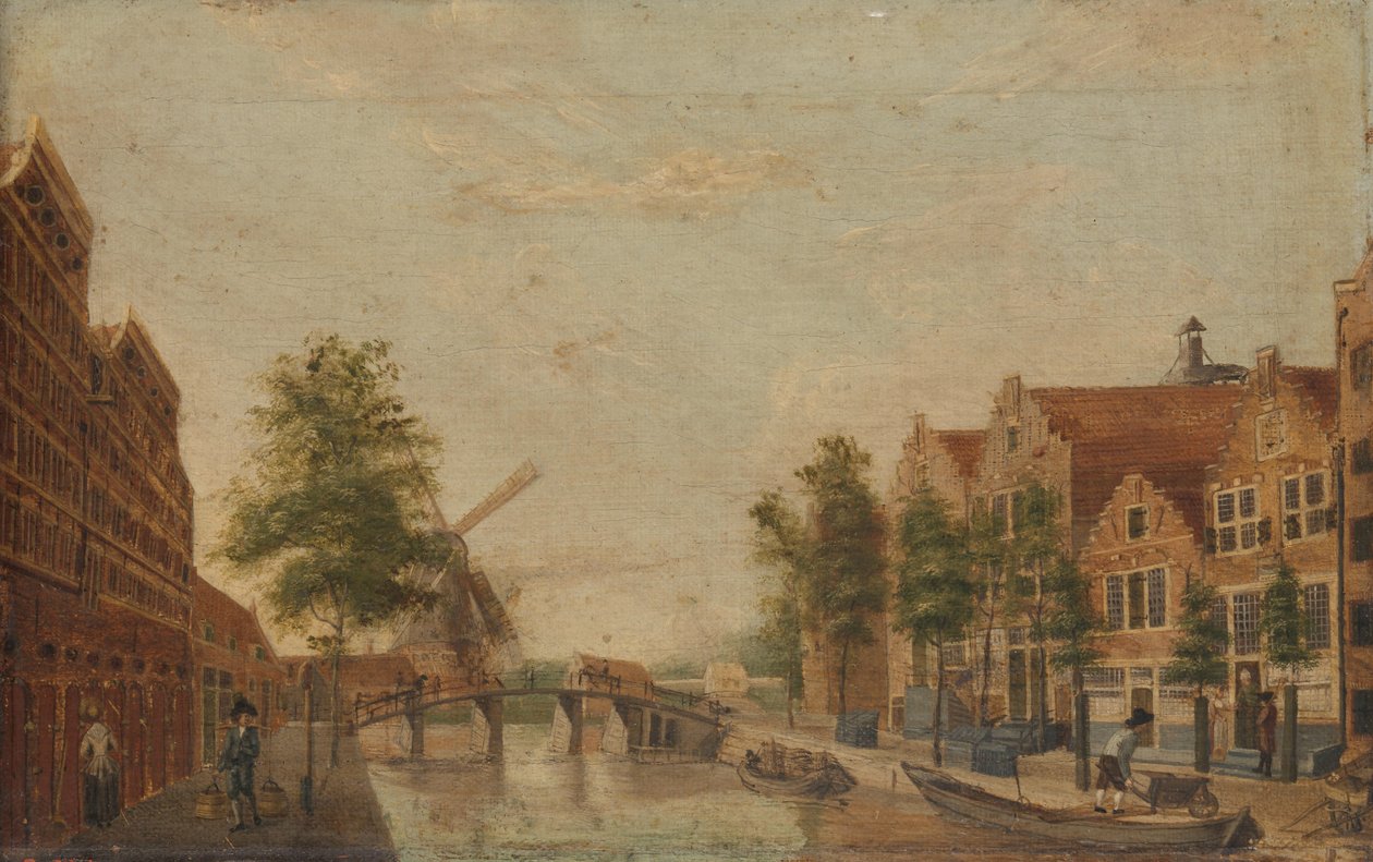 El Brouwersgracht en Ámsterdam de Anonymous