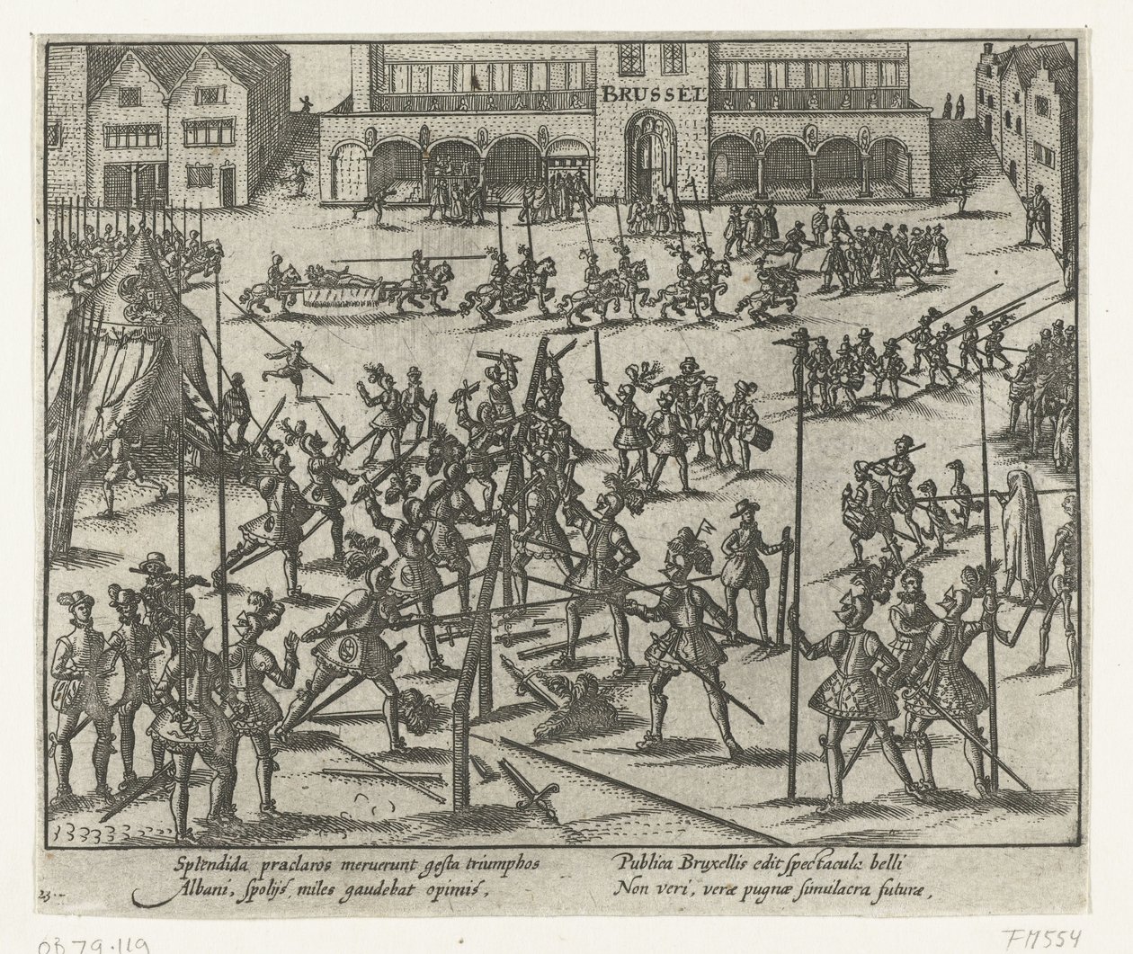 Torneo en la Grand Place de Bruselas, 1569 de Anonymous