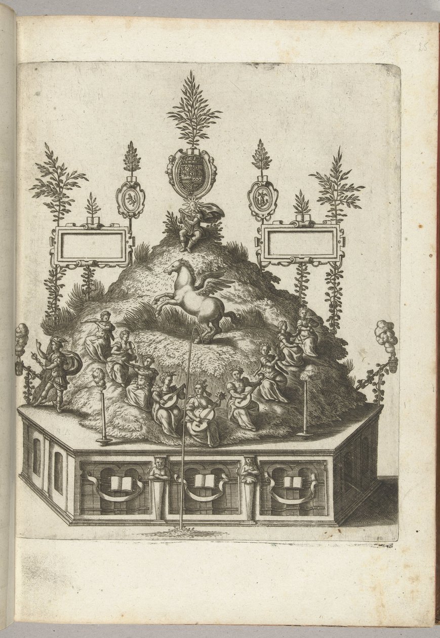 Escena con Apolo en el Parnaso, 1594 de Anonymous