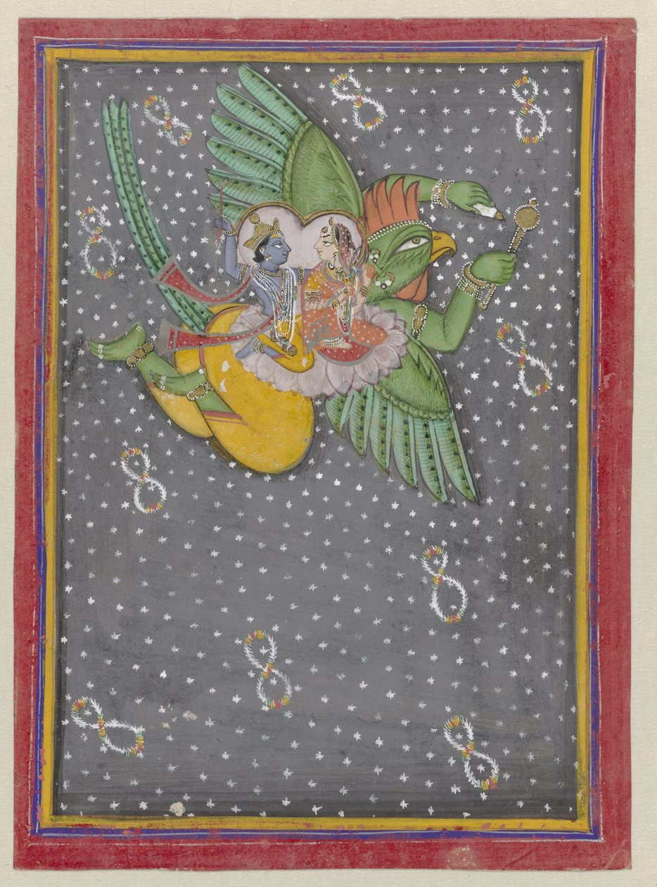 Vishnu y Lakshmi en el pájaro Garuda de Anonymous