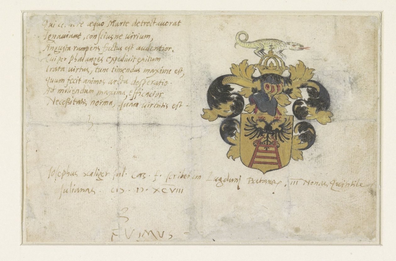 Escudo de armas de Josephus Justus Scaliger de Anonymous