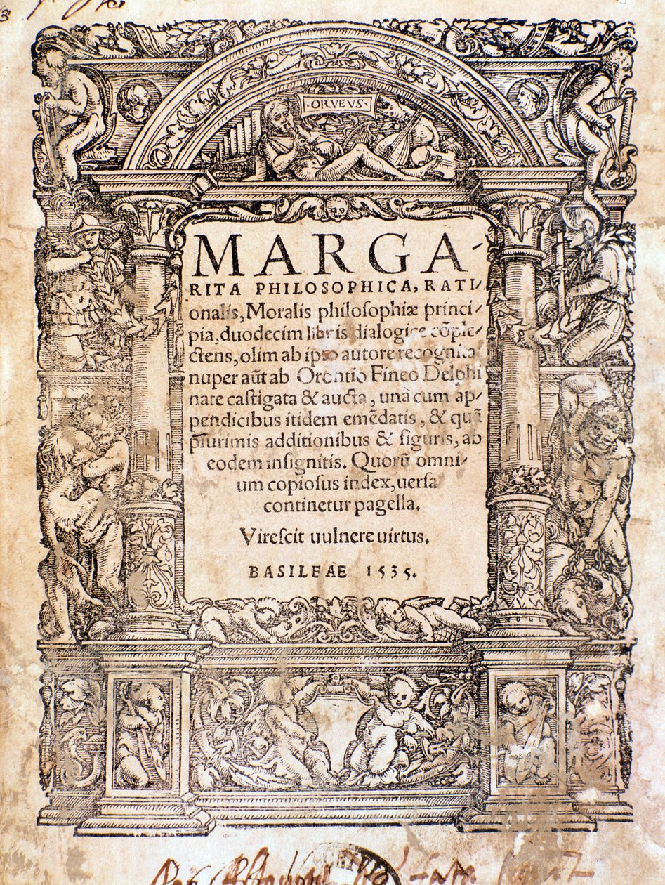 Frontispicio de la Margarita Philosophica (xilografía) de Anonymous Anonymous