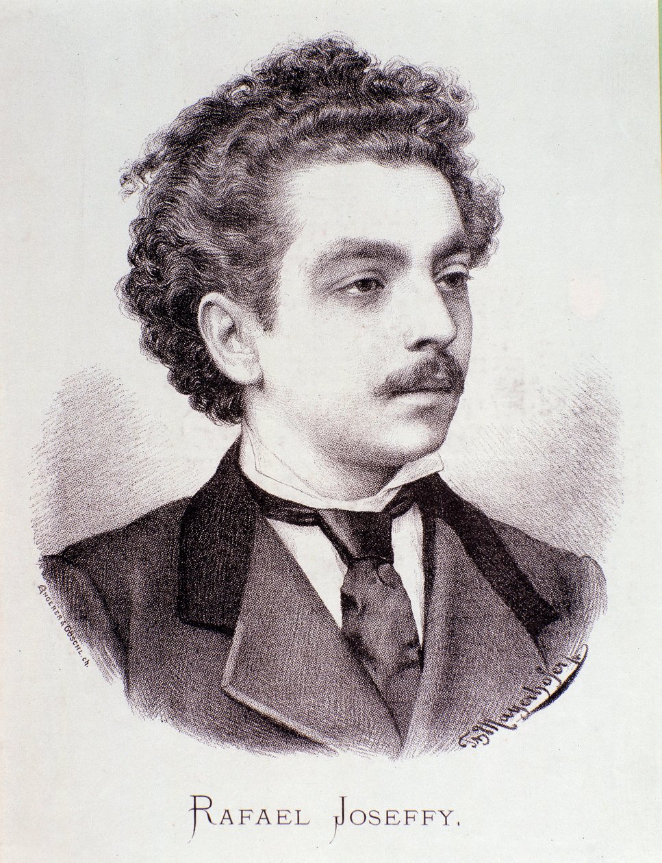 Retrato de Rafael Joseffy (grabado) de Anonymous Anonymous
