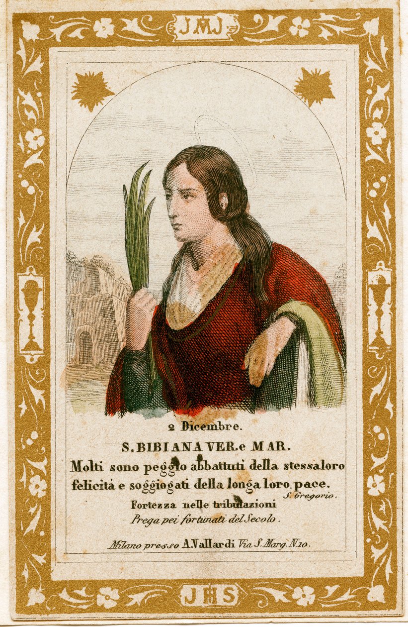 Santa Bibiana (grabado) de Anonymous Anonymous