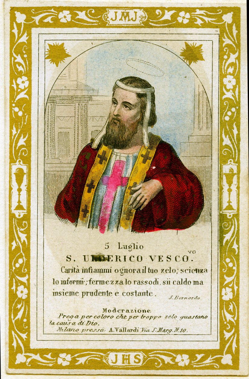 San Ulrico (grabado) de Anonymous Anonymous