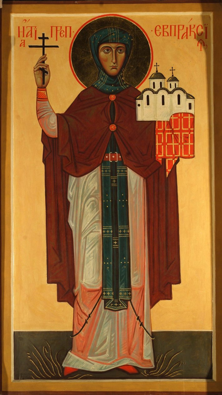Santa Eufrasia, Princesa de Pskov de Anonymous Russian icon painter