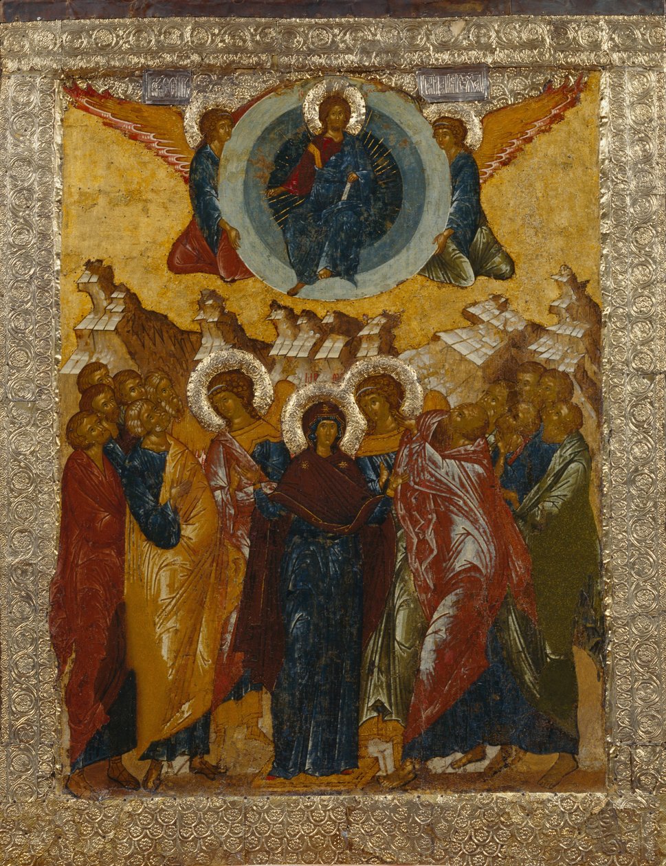 La Ascensión de Cristo, 1497 de Anonymous Russian icon painter