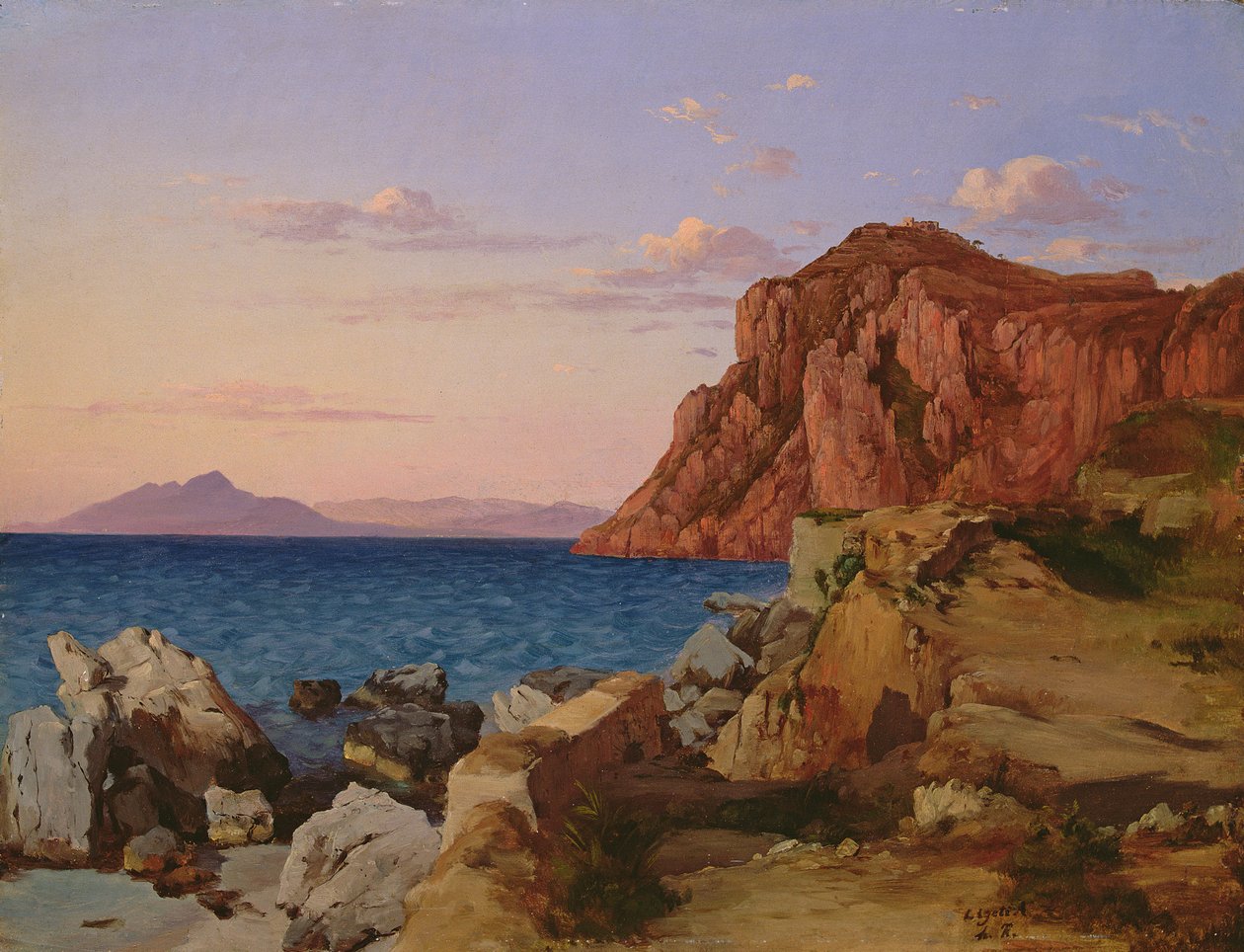 Paisaje rocoso, siglo XIX de Antal Ligeti