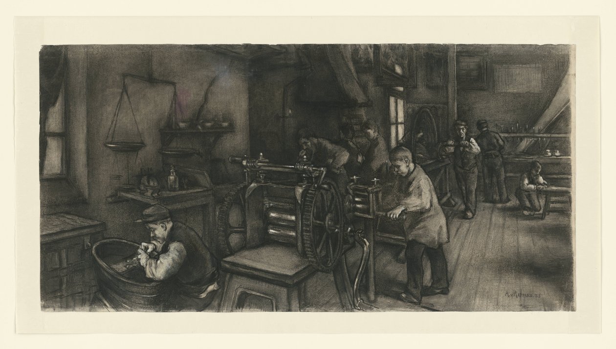 Taller en la fábrica de plata de Anthon Gerhard Alexander van Rappard
