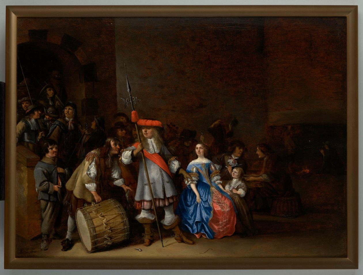 Escena de guardia (óleo sobre tabla) de Anthonie (1601 73) Palamedesz