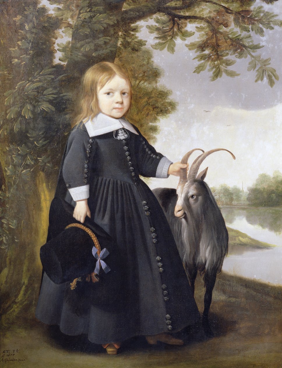 Niño y Cabra, 1655 de Anthonie Palamedesz