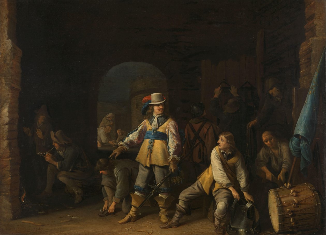 Soldados en una sala de guardia de Anthonie Palamedesz