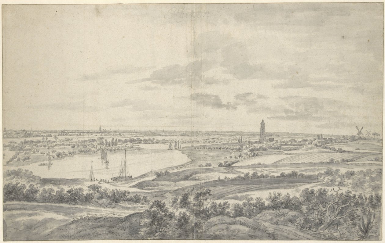 Vista de Rhenen de Anthonie Waterloo