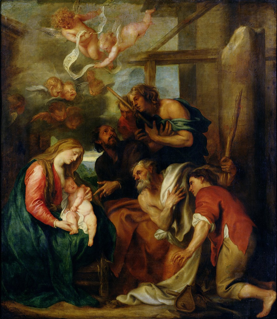 Adoración de los Pastores de Anthony van Dyck