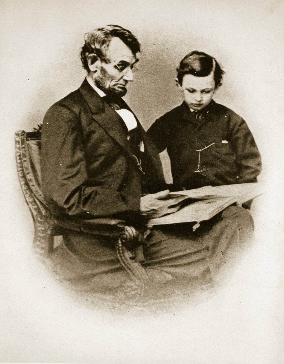Lincoln y Tad, 1864 de Mathew B. Brady